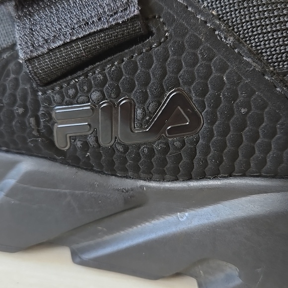 FILA Black Slip-On Cross-Strap Sneakers - Picture 7 of 14